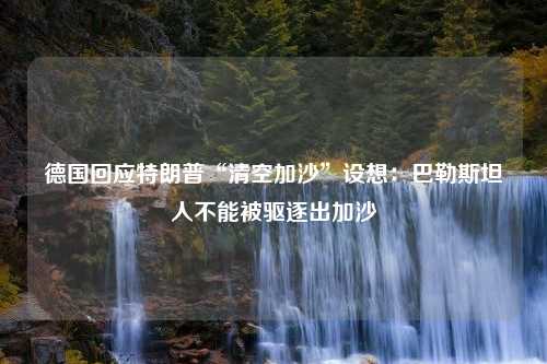 德国回应特朗普“清空加沙”设想：巴勒斯坦人不能被驱逐出加沙